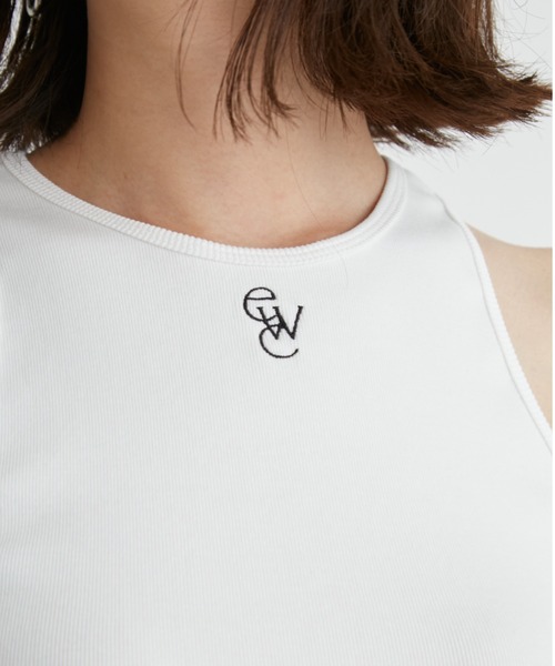 emmi(エミ)の「【emmi atelier】ewcアメスリタンクトップ(Tシャツ/カットソー・レディース・ホワイト/グレー/ブラウン/ブラック/ダークブルー・FREE)」の7枚目の写真