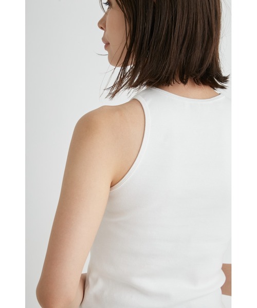 emmi(エミ)の「【emmi atelier】ewcアメスリタンクトップ(Tシャツ/カットソー・レディース・ホワイト/グレー/ブラウン/ブラック/ダークブルー・FREE)」の10枚目の写真