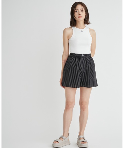 emmi(エミ)の「【emmi atelier】ewcアメスリタンクトップ(Tシャツ/カットソー・レディース・ホワイト/グレー/ブラウン/ブラック/ダークブルー・FREE)」の12枚目の写真