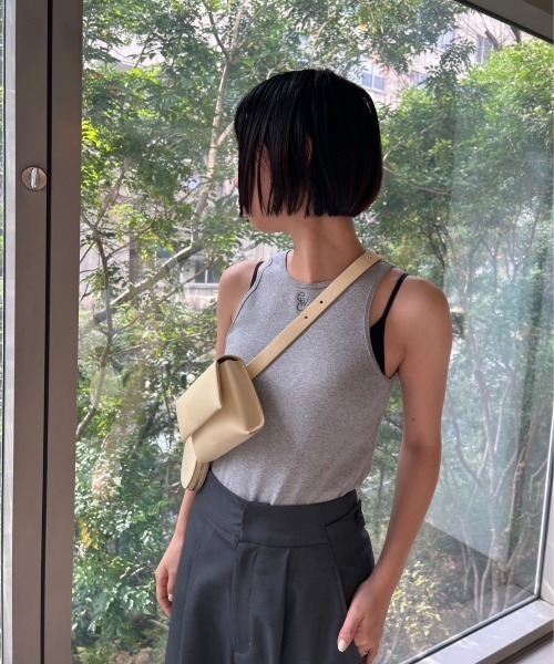 emmi(エミ)の「【emmi atelier】ewcアメスリタンクトップ(Tシャツ/カットソー・レディース・ホワイト/グレー/ブラウン/ブラック/ダークブルー・FREE)」の16枚目の写真