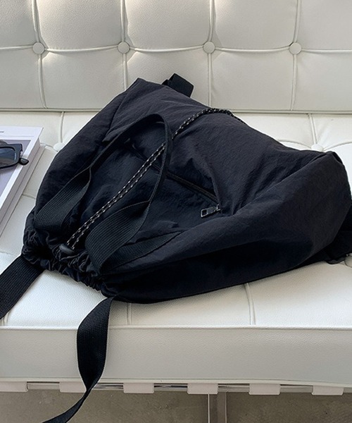 LYEON（リヨン）の「ドロストナップサック（バックパック/リュック・レディース・ブラック/カーキ/ベージュ・FREE）」の10枚目の写真