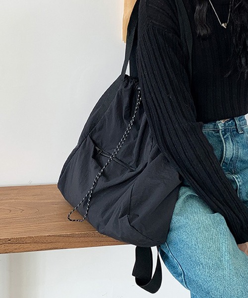 LYEON（リヨン）の「ドロストナップサック（バックパック/リュック・レディース・ブラック/カーキ/ベージュ・FREE）」の8枚目の写真