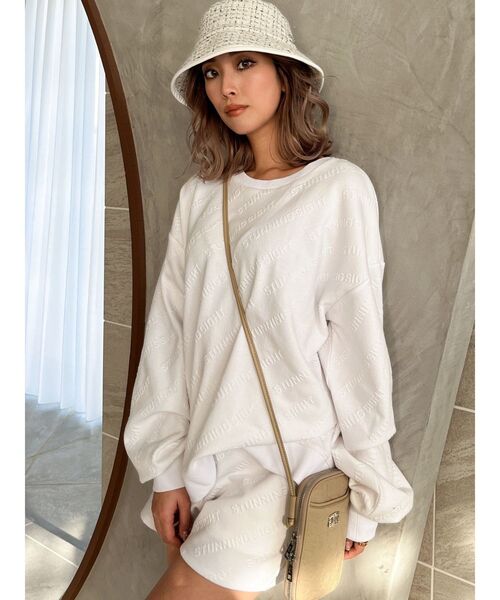 GYDA(ジェイダ)の「gydaモチーフ ツィードバケットハット(ハット・レディース・オフホワイト/ブラック・FREE)」の6枚目の写真