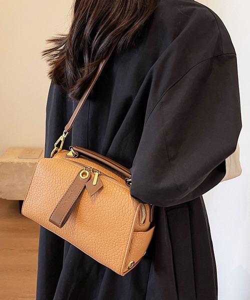 florist(フローリスト)の「【2way】配色スクエアショルダーバッグ/ボストンバッグ(ボストンバッグ・レディース・ブラウン/ブラック/ベージュ・FREE)」の12枚目の写真