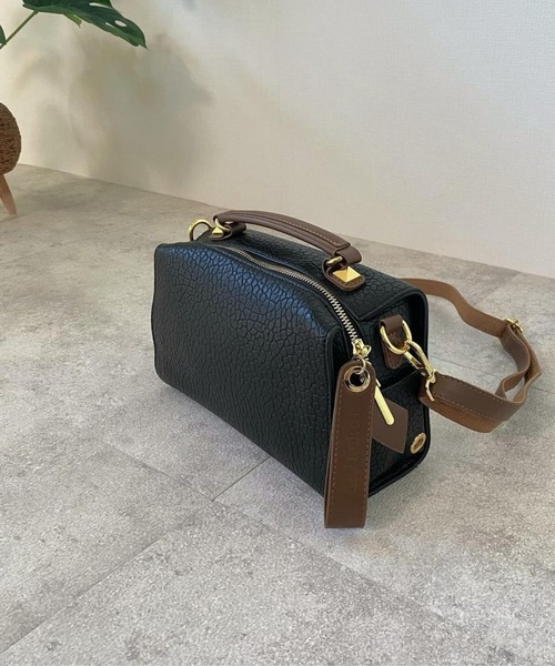 florist(フローリスト)の「【2way】配色スクエアショルダーバッグ/ボストンバッグ(ボストンバッグ・レディース・ブラウン/ブラック/ベージュ・FREE)」の18枚目の写真