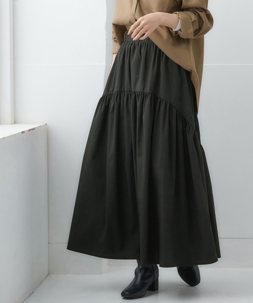 nissen(ニッセン)の「ボリュームフレアスカート(スカート・レディース・ブラック/アイボリー・LL/S/M/L)」の2枚目の写真