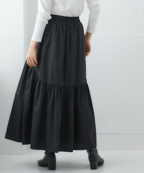 nissen(ニッセン)の「ボリュームフレアスカート(スカート・レディース・ブラック/アイボリー・LL/S/M/L)」の6枚目の写真