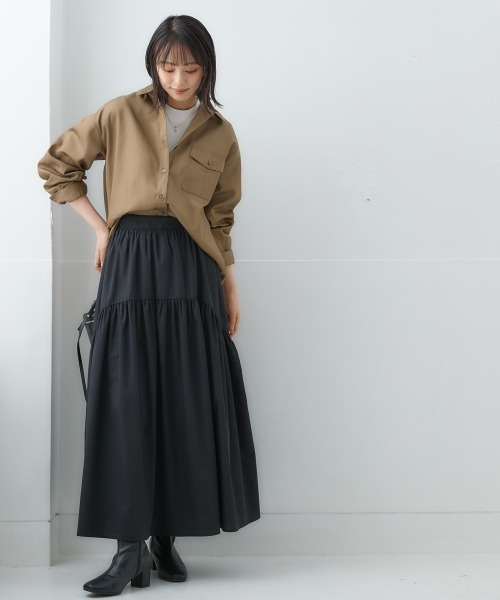 nissen(ニッセン)の「ボリュームフレアスカート(スカート・レディース・ブラック/アイボリー・LL/S/M/L)」の3枚目の写真