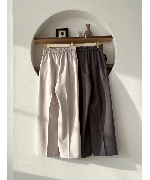 JUMELLE（ジュメロ）の「warm loose slacks【低身長】（スラックス・レディース・チャコールグレー/アイボリー・SMALL/MEDIUM）」の14枚目の写真