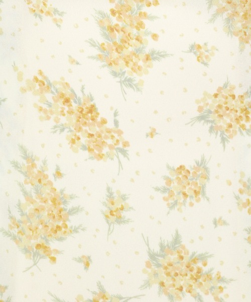 mysty woman（ミスティウーマン）の「ミモザ柄エンパイアワンピース　104192（ワンピース・レディース・ブラック/イエロー/ブルー・FREE）」の19枚目の写真