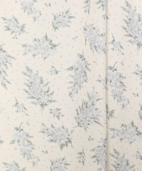 mysty woman（ミスティウーマン）の「ミモザ柄エンパイアワンピース　104192（ワンピース・レディース・ブラック/イエロー/ブルー・FREE）」の15枚目の写真