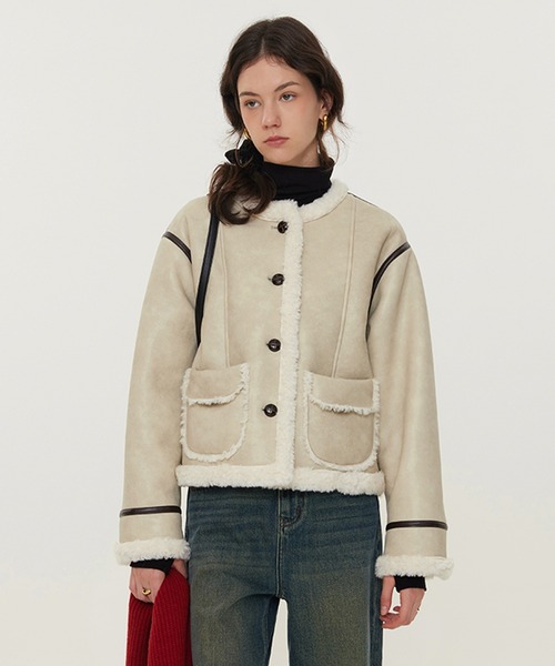 【唯一無二の個性♪】Dior ショートジャケット yuiさんコラボ＞ウール混シャギーコート（チェスターコート