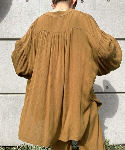 select MOCA by son（セレクトモカバイソン）の「リラックスギャザーワイドパンツ（その他パンツ・レディース・ブラウン/ブラック/アイボリー・FREE）」の12枚目の写真