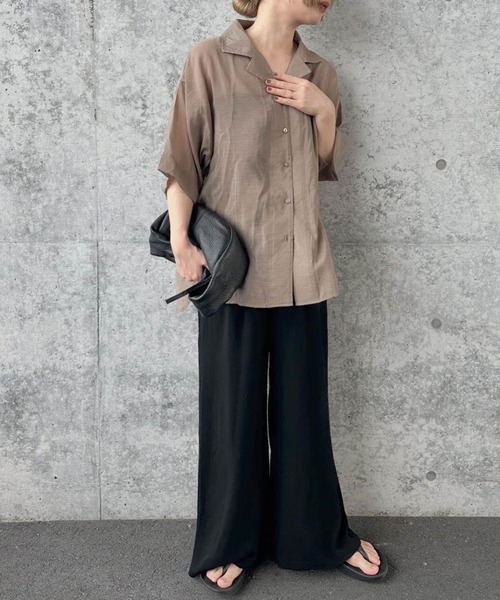 セール】リラックスギャザーワイドパンツ（その他パンツ）｜select