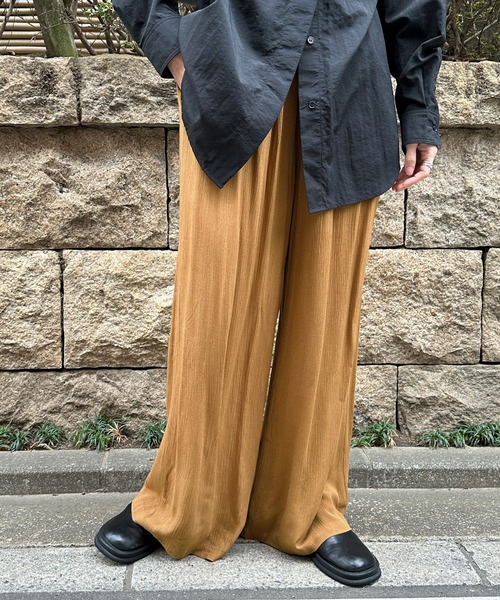 セール】リラックスギャザーワイドパンツ（その他パンツ）｜select