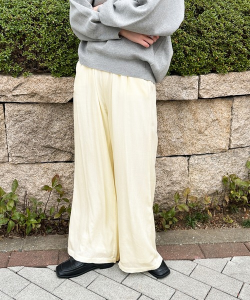 セール】リラックスギャザーワイドパンツ（その他パンツ）｜select