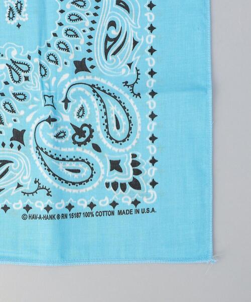 HAV-A-HANK（ハバハンク ）の「HAV-A-HANK（ハバハンク）ペイズリーバンダナ2WAYエコバッグ／ハンドバッグ（エコバッグ/サブバッグ・メンズ・ブラック/ライトピンク/ライトブルー/パープル・FREE）」の5枚目の写真