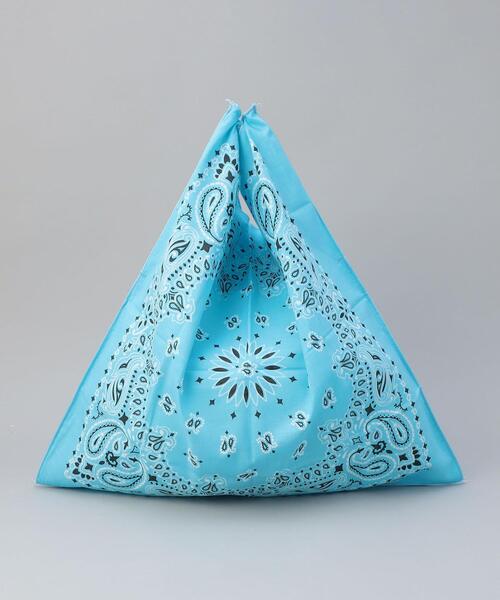 HAV-A-HANK（ハバハンク ）の「HAV-A-HANK（ハバハンク）ペイズリーバンダナ2WAYエコバッグ／ハンドバッグ（エコバッグ/サブバッグ・メンズ・ブラック/ライトピンク/ライトブルー/パープル・FREE）」の10枚目の写真