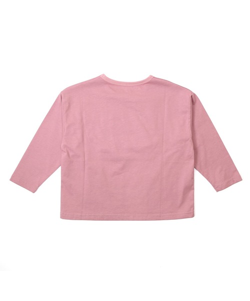 DILASH（ディラッシュ）の「くるま柄ドロップショルダー長袖Tシャツ（Tシャツ/カットソー・キッズ・ベージュ/ピンク・140/130/120/110/100/90/80）」の3枚目の写真