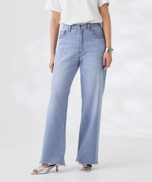 RASW（ラス）の「[RASW]2typeストレートデニムパンツ（デニムパンツ・レディース・ブルー系その他/サックスブルー/ブルー/ブルー系その他2/ブルー系その他3・S/M/L）」の2枚目の写真