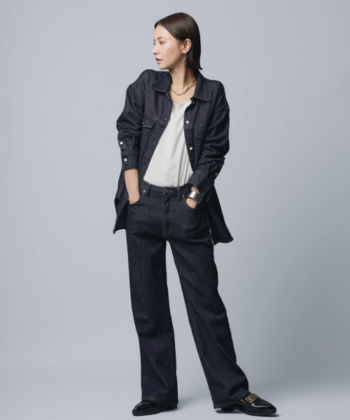 RASW（ラス）の「[RASW]2typeストレートデニムパンツ（デニムパンツ・レディース・ブルー系その他/サックスブルー/ブルー/ブルー系その他2/ブルー系その他3・S/M/L）」の12枚目の写真