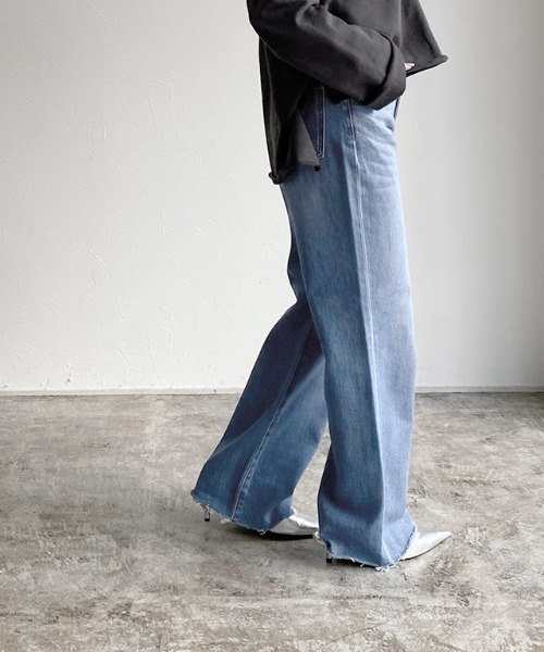 RASW（ラス）の「[RASW]2typeストレートデニムパンツ（デニムパンツ・レディース・ブルー系その他/サックスブルー/ブルー/ブルー系その他2/ブルー系その他3・S/M/L）」の7枚目の写真