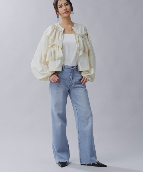 RASW（ラス）の「[RASW]2typeストレートデニムパンツ（デニムパンツ・レディース・ブルー系その他/サックスブルー/ブルー/ブルー系その他2/ブルー系その他3・S/M/L）」の17枚目の写真