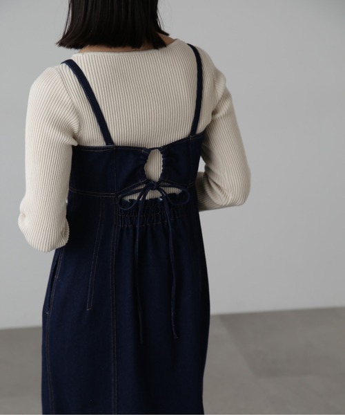 FREE'S MART（フリーズマート）の「[低身長サイズ/Sシリーズ]フロントボタンデニムキャミワンピース（ワンピース・レディース・インディゴブルー/ライトインディゴブルー・SMALL/MEDIUM/X-SMALL）」の17枚目の写真