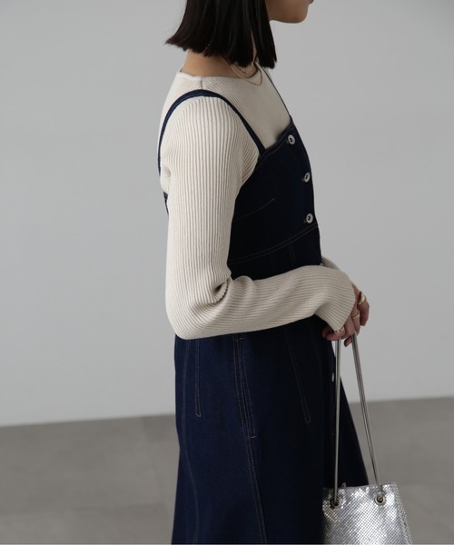 FREE'S MART（フリーズマート）の「[低身長サイズ/Sシリーズ]フロントボタンデニムキャミワンピース（ワンピース・レディース・インディゴブルー/ライトインディゴブルー・SMALL/MEDIUM/X-SMALL）」の16枚目の写真