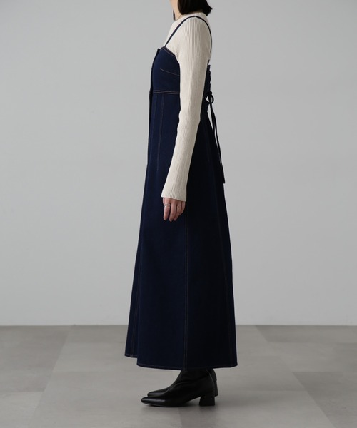 FREE'S MART（フリーズマート）の「[低身長サイズ/Sシリーズ]フロントボタンデニムキャミワンピース（ワンピース・レディース・インディゴブルー/ライトインディゴブルー・SMALL/MEDIUM/X-SMALL）」の22枚目の写真