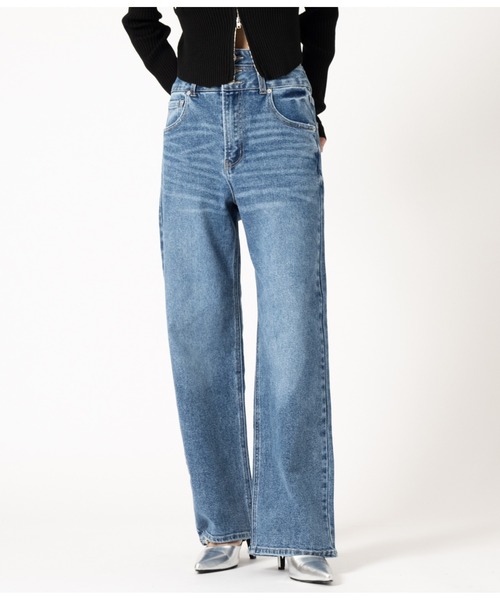 ANAP(アナップ)の「3つボタンストレッチストレートパンツ(デニムパンツ・レディース・ブラック/ブルー・M/S)」の22枚目の写真