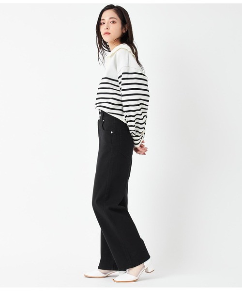 ANAP(アナップ)の「3つボタンストレッチストレートパンツ(デニムパンツ・レディース・ブラック/ブルー・M/S)」の7枚目の写真