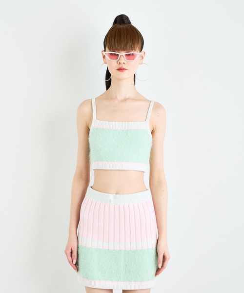 ANNA SUI NYC（アナ スイ エヌ ワイ シー）の「ANNA SUI NYC マルチカラータンクトップ（タンクトップ・レディース・グリーン/ブラック/パープル・FREE）」の14枚目の写真