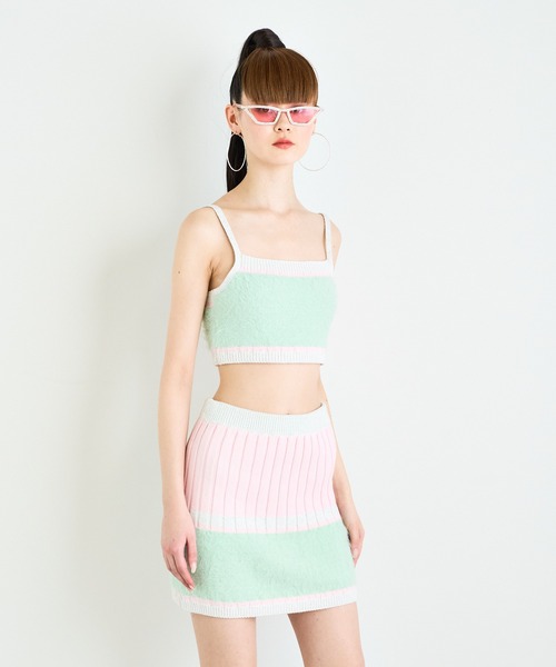 ANNA SUI NYC（アナ スイ エヌ ワイ シー）の「ANNA SUI NYC マルチカラータンクトップ（タンクトップ・レディース・グリーン/ブラック/パープル・FREE）」の9枚目の写真