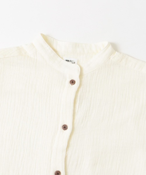 URBAN RESEARCH DOORS（アーバンリサーチドアーズ）の「Wガーゼルーズシャツ(KIDS)（シャツ/ブラウス・キッズ・ブルー/オフホワイト・120/105/135）」の21枚目の写真