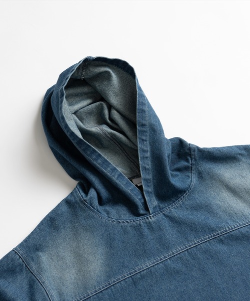 WISH FOR EVER（ウィッシュフォーエバー）の「OVER DYE DENIM HOODIE