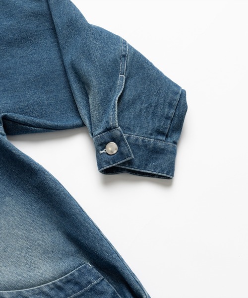 WISH FOR EVER(ウィッシュフォーエバー)の「OVER DYE DENIM HOODIE /オーバーダイデニムフーディ(パーカー・メンズ・インディゴブルー/ブラック・MEDIUM/LARGE)」の14枚目の写真