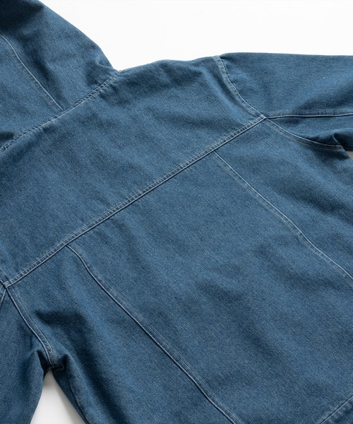 WISH FOR EVER(ウィッシュフォーエバー)の「OVER DYE DENIM HOODIE /オーバーダイデニムフーディ(パーカー・メンズ・インディゴブルー/ブラック・MEDIUM/LARGE)」の16枚目の写真