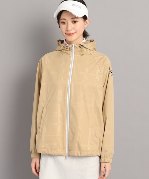 adabat（アダバット）の「◆【撥水加工／防風】エンボスロゴデザイン 長袖アウター（ブルゾン・レディース・グリーン/ネイビー/ベージュ・40/38/42）」の11枚目の写真