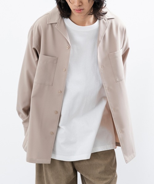  j.n.r.d（ジェー・エヌ・アール・ディー）の「【セットアップ対応】j.n.r.d/エコストリッチCPOシャツ（シャツ/ブラウス・メンズ・ベージュ/ライトグリーン/ブルー・M/LL/L）」の2枚目の写真