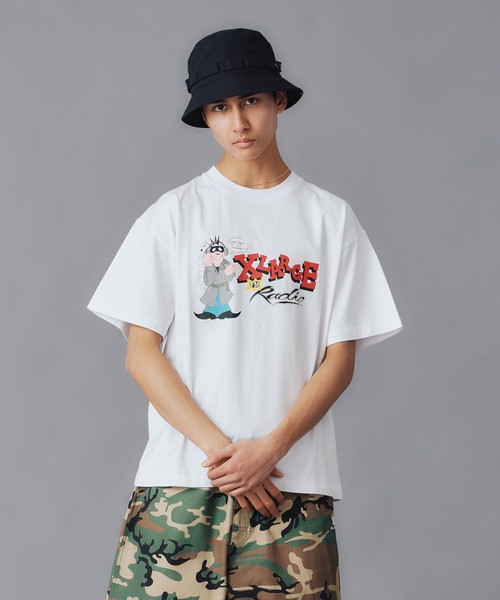 XLARGE(エクストララージ)の「XLARGE RADIO S/S TEE(Tシャツ/カットソー・メンズ・ホワイト/ネイビー/ブラック・S/M/L/XL)」の2枚目の写真