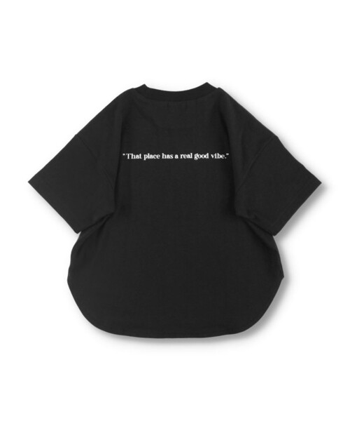 BRANSHES(ブランシェス)の「【男女兼用】BIGシルエット6分袖Tシャツ(Tシャツ/カットソー・キッズ・その他/ブラック/オフホワイト/ピンク/ネイビー・130/110/120/140/160/150/100)」の1枚目の写真