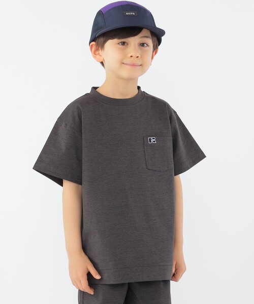 Russell Athletic（ラッセルアスレティック）の「【SHIPS KIDS別注】RUSSELL ATHLETIC:100～130cm /〈吸水速乾/抗菌/防臭〉TEE（Tシャツ/カットソー・キッズ・チャコールグレー/ホワイト系/ベージュ・100/110/120/130）」の3枚目の写真