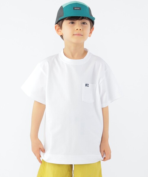 Russell Athletic（ラッセルアスレティック）の「【SHIPS KIDS別注】RUSSELL ATHLETIC:100～130cm /〈吸水速乾/抗菌/防臭〉TEE（Tシャツ/カットソー・キッズ・チャコールグレー/ホワイト系/ベージュ・100/110/120/130）」の4枚目の写真