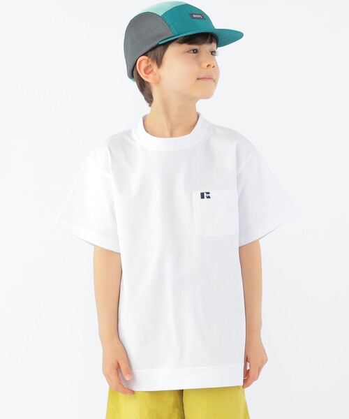 Russell Athletic（ラッセルアスレティック）の「【SHIPS KIDS別注】RUSSELL ATHLETIC:100～130cm /〈吸水速乾/抗菌/防臭〉TEE（Tシャツ/カットソー・キッズ・チャコールグレー/ホワイト系/ベージュ・100/110/120/130）」の6枚目の写真
