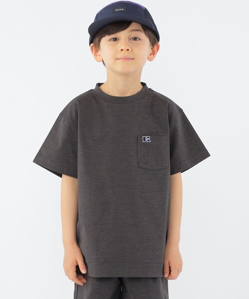 Russell Athletic（ラッセルアスレティック）の「【SHIPS KIDS別注】RUSSELL ATHLETIC:100～130cm /〈吸水速乾/抗菌/防臭〉TEE（Tシャツ/カットソー・キッズ・チャコールグレー/ホワイト系/ベージュ・100/110/120/130）」の12枚目の写真