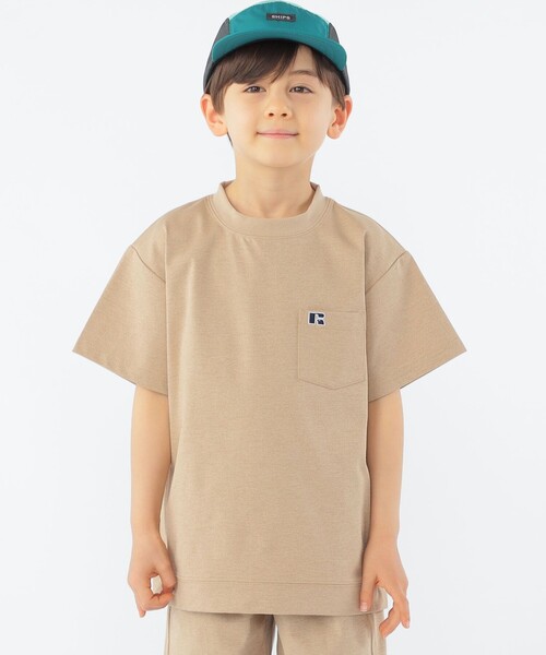 Russell Athletic（ラッセルアスレティック）の「【SHIPS KIDS別注】RUSSELL ATHLETIC:100～130cm /〈吸水速乾/抗菌/防臭〉TEE（Tシャツ/カットソー・キッズ・チャコールグレー/ホワイト系/ベージュ・100/110/120/130）」の20枚目の写真