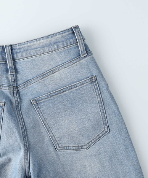 BACK NUMBER（バックナンバー）の「【BACK NUMBER】バギーストレートデニムパンツ（デニムパンツ・レディース・ノンウォッシュ/ライトインディゴブルー・L/S/M/XS）」の16枚目の写真