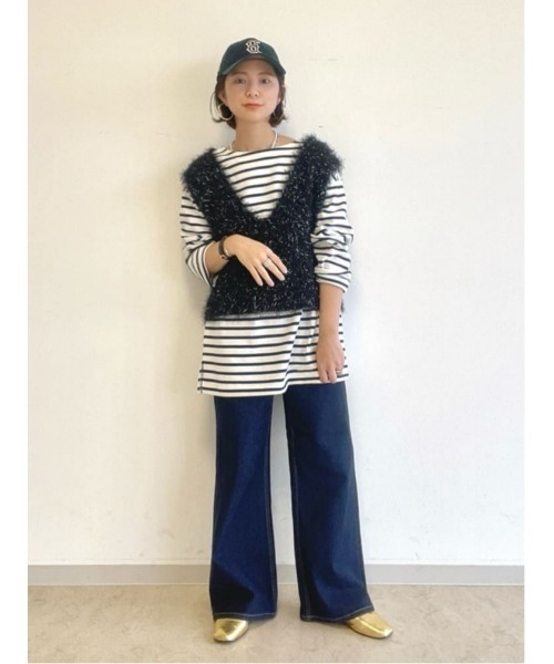 BACK NUMBER（バックナンバー）の「【BACK NUMBER】バギーストレートデニムパンツ（デニムパンツ・レディース・ノンウォッシュ/ライトインディゴブルー・L/S/M/XS）」の22枚目の写真