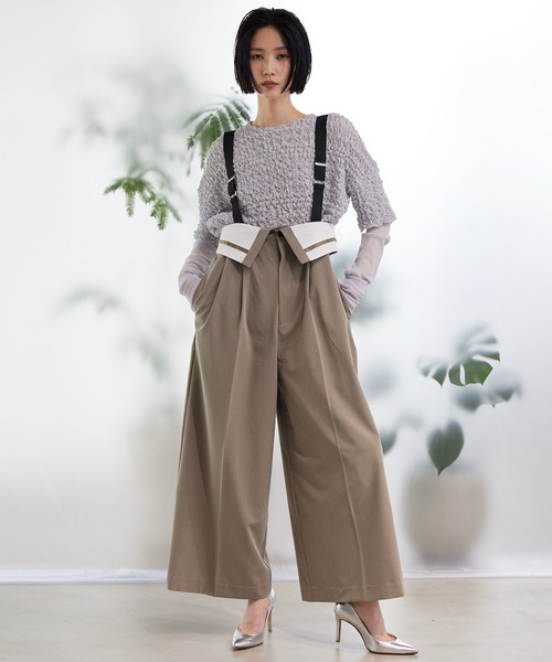 MARECHAL TERRE(マルシャルテル)の「サスペンダーパンツ(その他パンツ・レディース・ライトカーキ/キャメル/ブルー/ブラック・MEDIUM)」の3枚目の写真